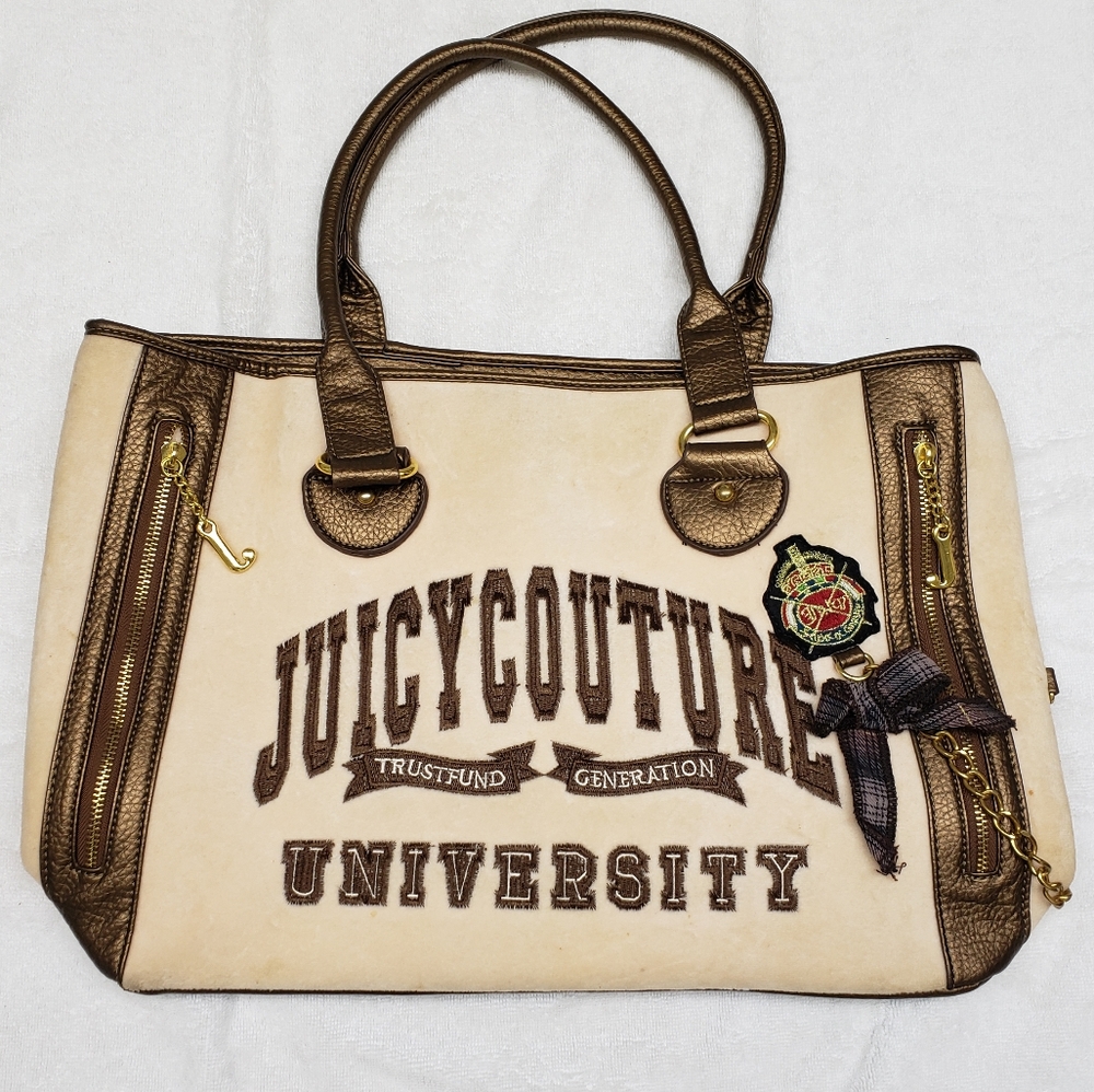 JUICY COUTURE UNIVERSITY - TRUST FUND GENERATION TOTE BAG.